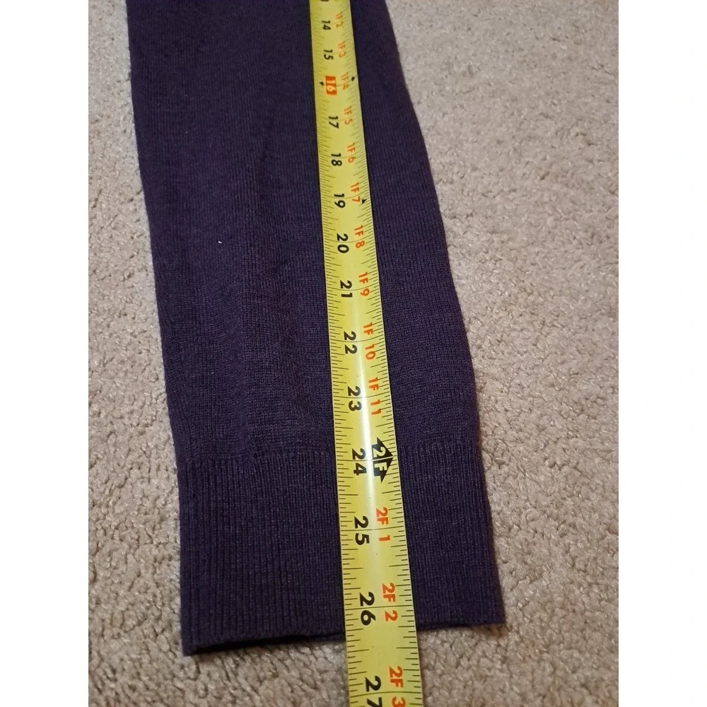 Banana Republic Mens Purple Argyle Extra Fine Merino Wool V-Neck Sweater Large